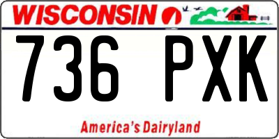 WI license plate 736PXK