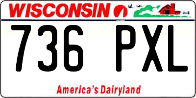 WI license plate 736PXL