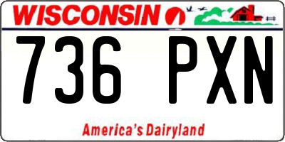 WI license plate 736PXN