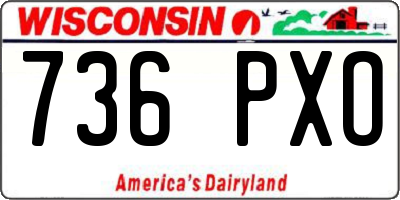 WI license plate 736PXO