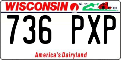 WI license plate 736PXP