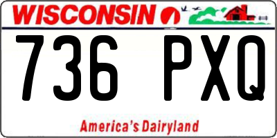 WI license plate 736PXQ