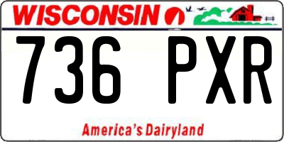 WI license plate 736PXR