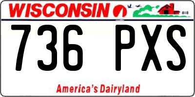 WI license plate 736PXS