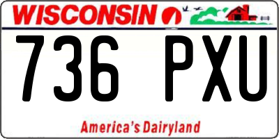 WI license plate 736PXU
