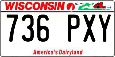 WI license plate 736PXY