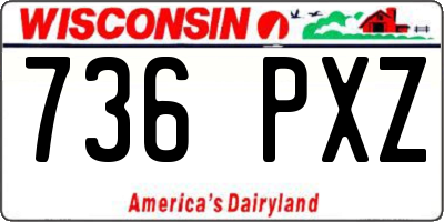 WI license plate 736PXZ