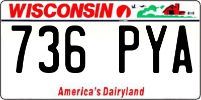 WI license plate 736PYA