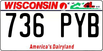 WI license plate 736PYB