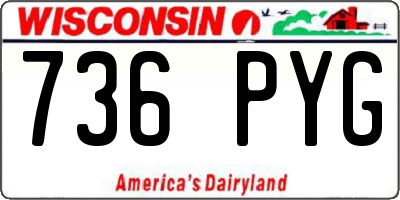 WI license plate 736PYG