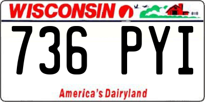 WI license plate 736PYI