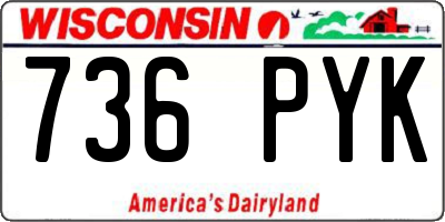 WI license plate 736PYK