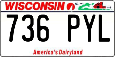 WI license plate 736PYL
