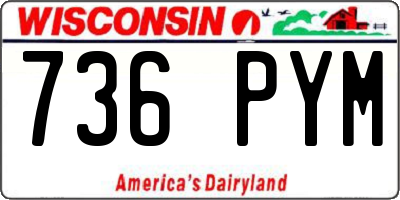 WI license plate 736PYM