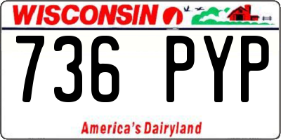 WI license plate 736PYP