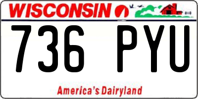 WI license plate 736PYU