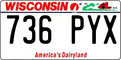 WI license plate 736PYX