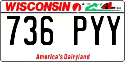 WI license plate 736PYY