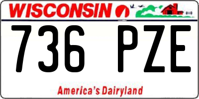 WI license plate 736PZE