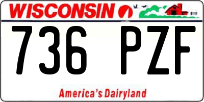 WI license plate 736PZF