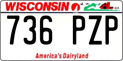 WI license plate 736PZP