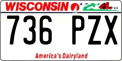 WI license plate 736PZX