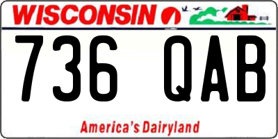 WI license plate 736QAB
