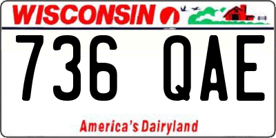 WI license plate 736QAE