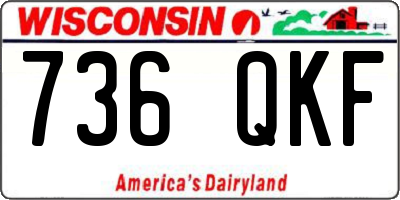 WI license plate 736QKF