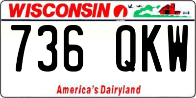 WI license plate 736QKW