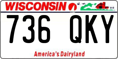 WI license plate 736QKY