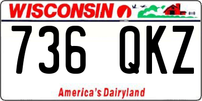 WI license plate 736QKZ