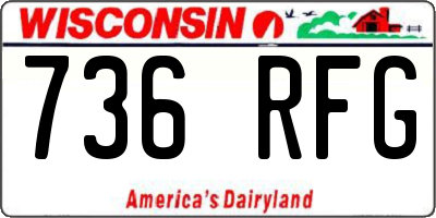 WI license plate 736RFG
