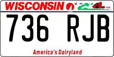 WI license plate 736RJB