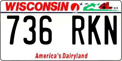 WI license plate 736RKN