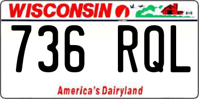 WI license plate 736RQL