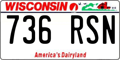 WI license plate 736RSN