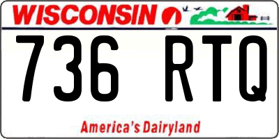 WI license plate 736RTQ