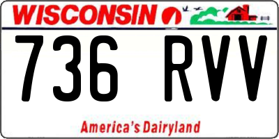 WI license plate 736RVV