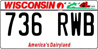 WI license plate 736RWB