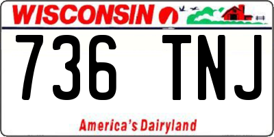 WI license plate 736TNJ