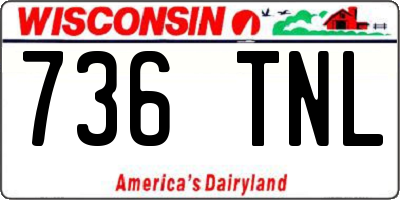 WI license plate 736TNL