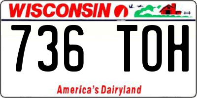 WI license plate 736TOH