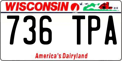 WI license plate 736TPA