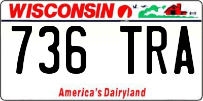 WI license plate 736TRA