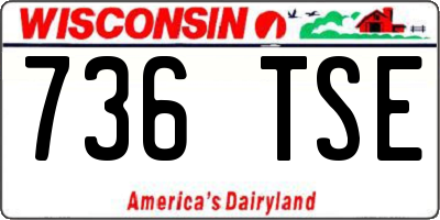 WI license plate 736TSE