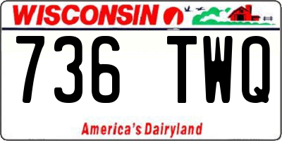WI license plate 736TWQ