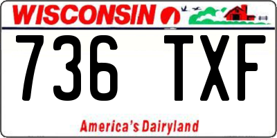 WI license plate 736TXF