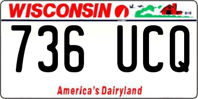 WI license plate 736UCQ