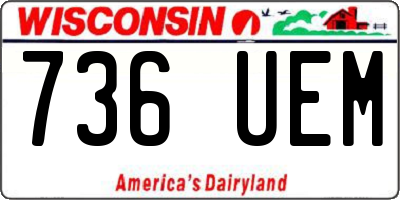WI license plate 736UEM
